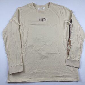 Dutch Bros Its All Good Graphic T-Shirt Women’s L Beige Long Sleeve Cotton